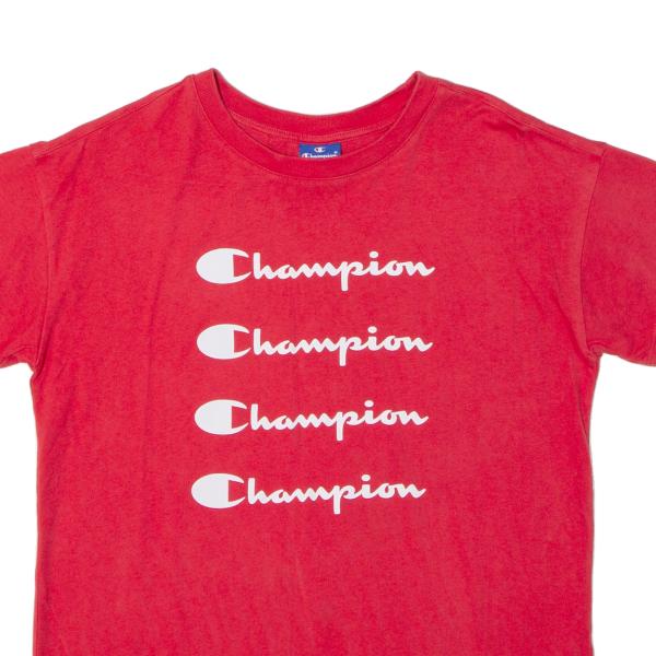 CHAMPION Mens T-Shirt Red XS For Discount