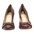 COLE HAAN Court Heels Brown Leather Womens UK 8 For Sale