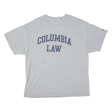 CHAMPION Columbia Law Mens T-Shirt Grey USA XL For Discount