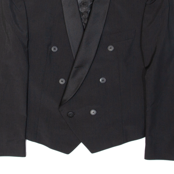 TREVIRA Mens Blazer Jacket Black Wool M Online Sale