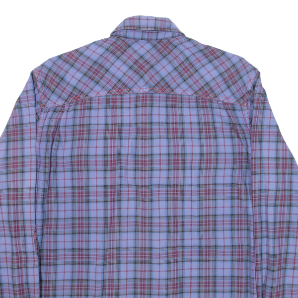 TOMMY HILFIGER Mens Shirt Purple Check Long Sleeve XL on Sale