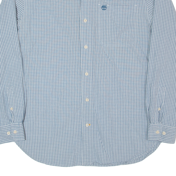 TIMBERLAND Mens Shirt Blue Check Long Sleeve M Online now