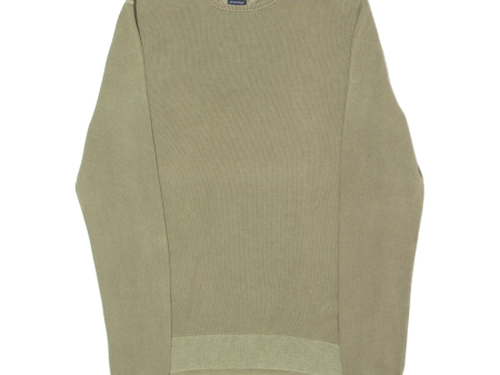 TOMMY HILFIGER Mens Jumper Green Crew Neck Tight Knit L Sale