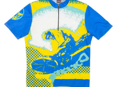 BRIKO Cycling Mens Jersey Blue 1 4 Zip M Discount