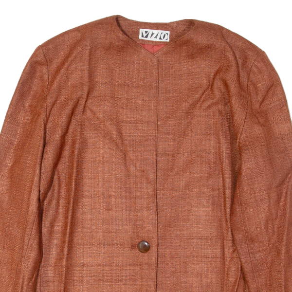 VIZIO Womens Blazer Jacket Orange 90s M Cheap