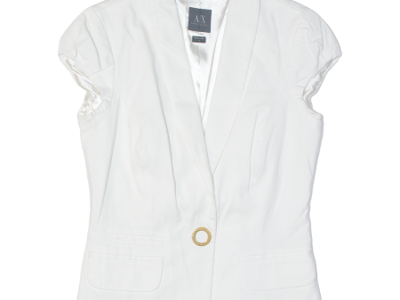 ARMANI EXCHANGE Womens Blazer Jacket White S on Sale