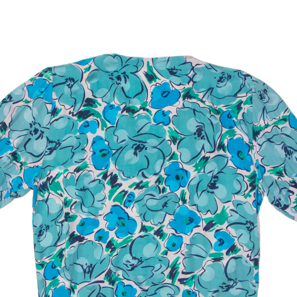 Womens Printed Blouse Blue Floral M For Discount