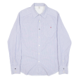 REPLAY Mens Shirt Blue Striped Long Sleeve M Online now