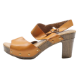 Strappy Heels Brown Leather Womens UK 4 For Sale