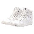 CALVIN KLEIN JEANS High Top Trainers White Leather Womens UK 6.5 Fashion