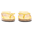 BUFFALO Flip Flop Sandals Yellow Leather Womens UK 4.5 For Discount