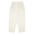 TUZZI Pleated Womens Trousers Cream Regular Mom 90s Wool W28 L28 For Cheap