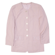 Womens Blazer Jacket Pink Linen UK 10 Supply