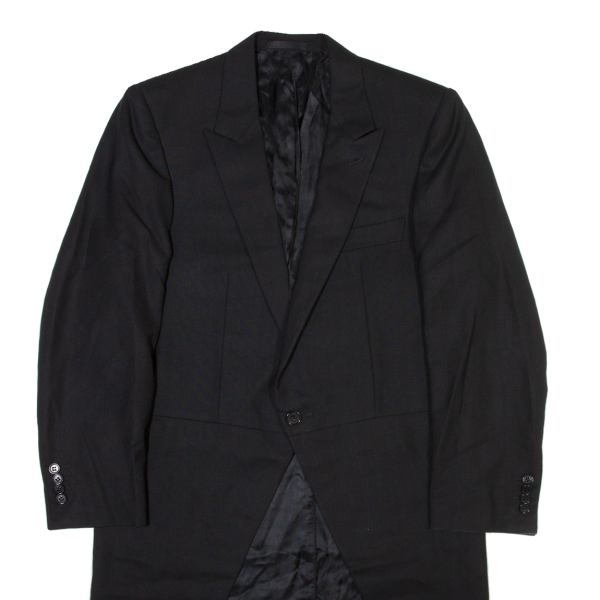 SANTA EULALIA Longtail Mens Blazer Jacket Black Wool S For Cheap