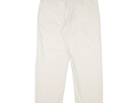 BOSS Mens Trousers Cream Regular Straight W32 L29 For Discount