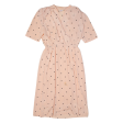 ROPE BERTIK Womens Day Dress Pink Polka Dot Short Sleeve Long M on Sale