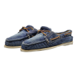 TIMBERLAND Denim Boat Shoes Blue Cotton Mens UK 11 Cheap