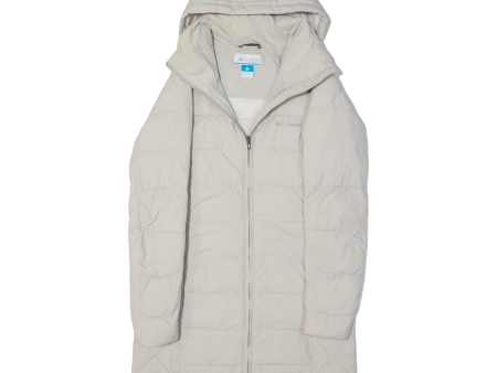 COLUMBIA Womens Puffer Coat Beige Nylon Hooded S Online