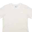 ADIDAS Womens T-Shirt Cream UK 12 Discount