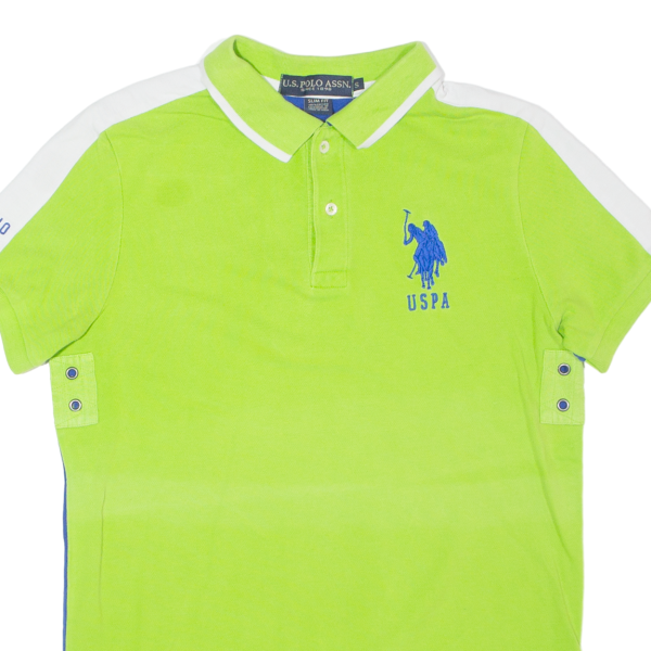 US POLO ASSN #3 Slim Fit Mens Polo Shirt Green S Discount