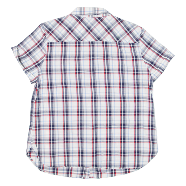 TOMMY HILFIGER Womens Shirt Blue Check L on Sale