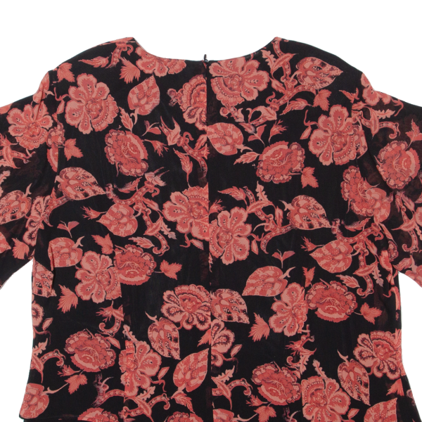 CAVITA Womens Printed Top Black 90s Floral L Online