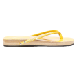 BUFFALO Flip Flop Sandals Yellow Leather Womens UK 4.5 For Discount