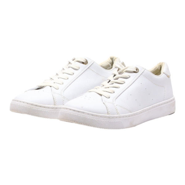 TOMMY HILFIGER Low Top Trainers White Leather Womens UK 6 Supply