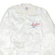 WEST ARK Mens Varsity Jacket Cream Nylon 90s USA 2XL Hot on Sale