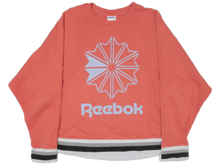 REEBOK Womens Sweatshirt Pink M For Discount