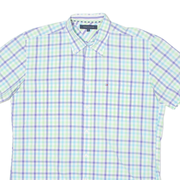 TOMMY HILFIGER Mens Shirt White Check L Sale