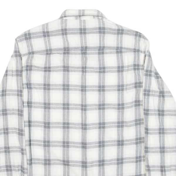 ALL SAINTS Mens Flannel Shirt Grey Check Long Sleeve S Online now