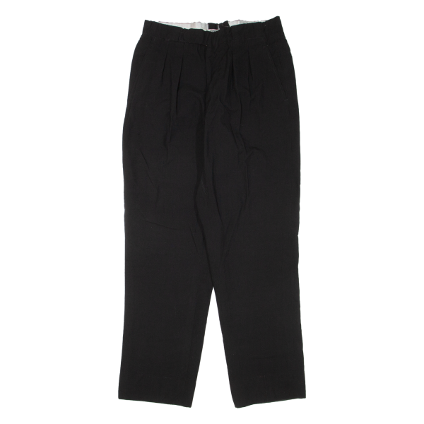 RITEX Pleated Mens Trousers Black Regular Straight W28 L28 on Sale