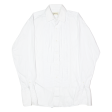 AQUASCUTUM Ruffled Mens Formal Shirt White Long Sleeve L Supply