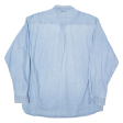 TIMBERLAND Mens Plain Shirt Blue 90s Long Sleeve XL Online now