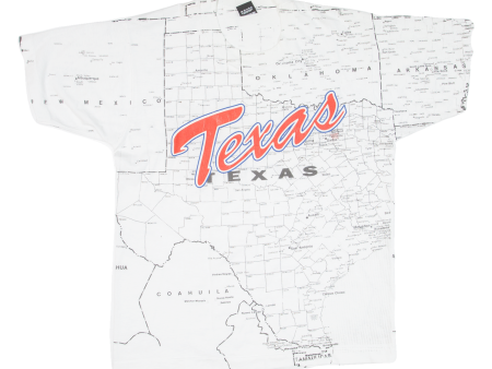 SCREEN STARS TEST Texas Mens T-Shirt White USA L For Discount