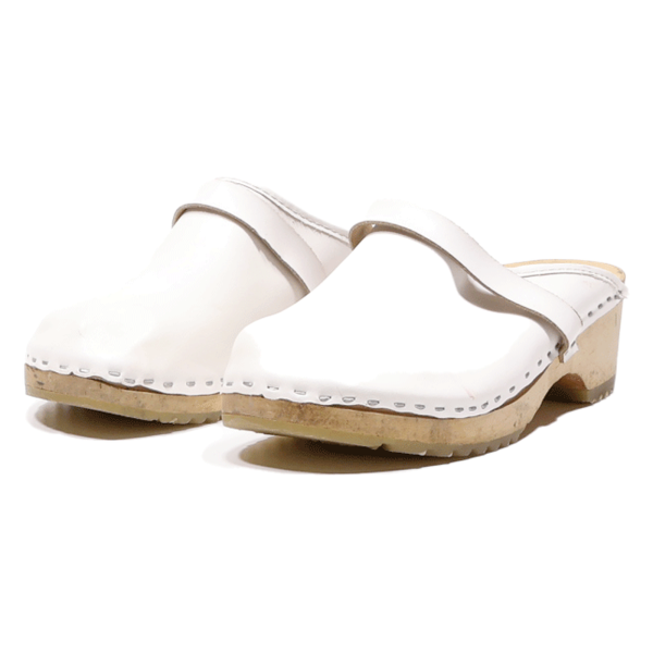 SWEEDEN CLOG Clog Shoes White Leather Womens UK 7 Supply