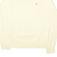 TOMMY HILFIGER Mens Jumper Yellow V-Neck Tight Knit L For Discount