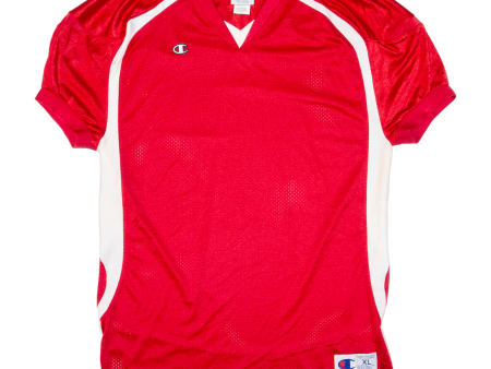 CHAMPION Training Jersey Mens Jersey Red USA V-Neck XL on Sale