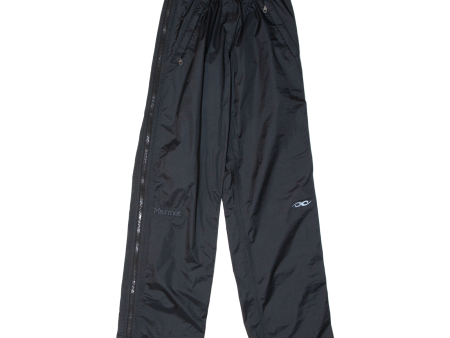 MARMOT Mens Rain Trousers Black Nylon Straight XS W22 L28 Hot on Sale