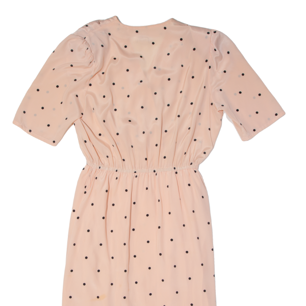 ROPE BERTIK Womens Day Dress Pink Polka Dot Short Sleeve Long M on Sale