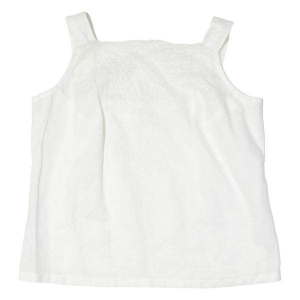 Womens Camisole Top White Sleeveless L on Sale