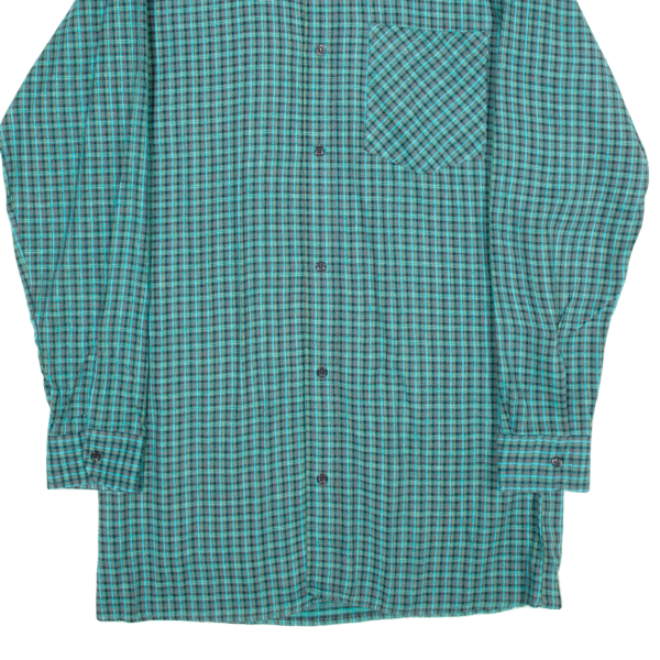 Tall Fit Mens Shirt Green Plaid Long Sleeve S Hot on Sale