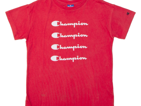 CHAMPION Mens T-Shirt Red XS For Discount