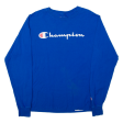 CHAMPION Mens T-Shirt Blue Long Sleeve M Cheap