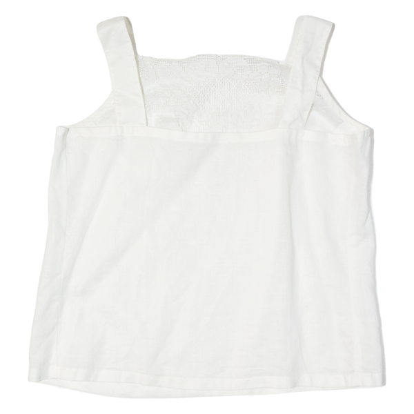 Womens Camisole Top White Sleeveless L on Sale