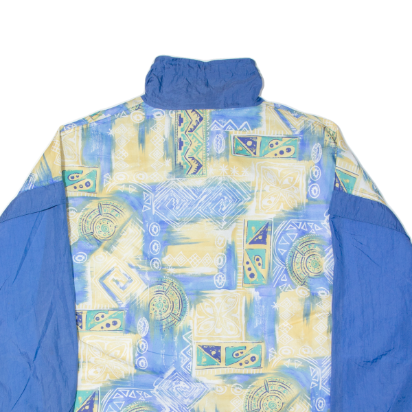 Womens Shell Jacket Blue 90s Crazy Pattern XL For Sale