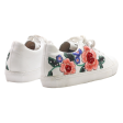 SKECHERS Floral Sneaker Trainers White Leather Womens UK 4.5 Online now