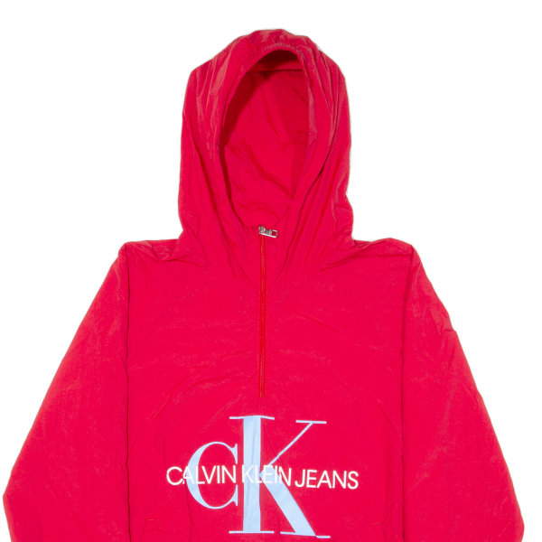 CALVIN KLEIN JEANS Girls Anorak Jacket Red Hooded 16Y Online