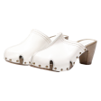 TOMARIS Clog Shoes White Leather Womens UK 6 Hot on Sale